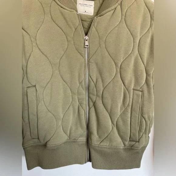 Abercrombie & Fitch Olive Bomber Jacket - Picture 7 of 9